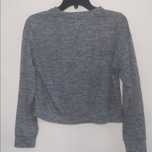 Weekend Edition Gray Ready to Nap Gray croptop S - Picture 4 of 4